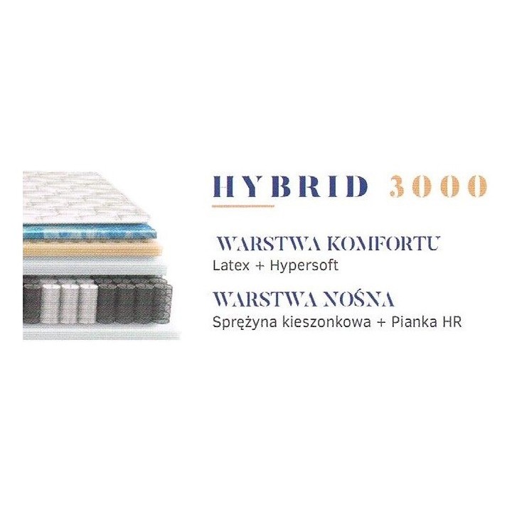 Materac hybrydowy HYBRID 3000 140x200