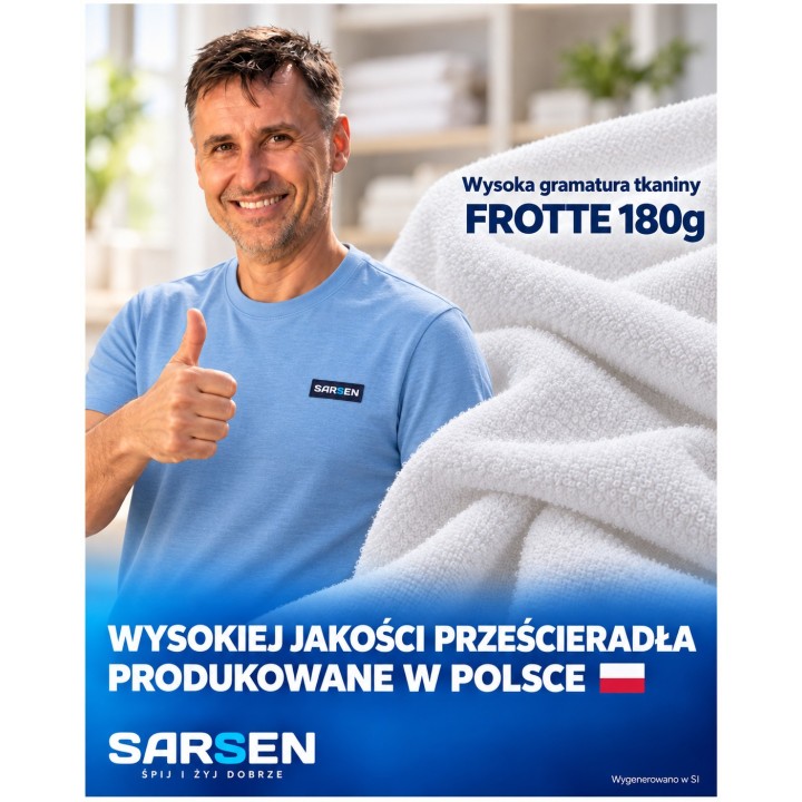 Prześcieradło bawełniane frotte 170x80 z gumką KOLORY